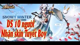 🌸Onmyoji Arena: CÔNG BỐ DS 10 NGƯỜI MAY MẮN NHẬN SKIN TUYẾT BOY - YukiDouji (Tuyết Đồng Tử)