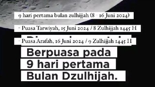 9 hari puasa d hari pertama bulan Dzulhijjah