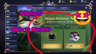 50 pesos Skin & border Mobile Legends S13 Event