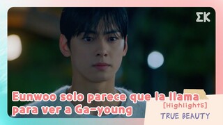 [#TrueBeauty] Chan Eunwoo solo parece que la llama para ver a Moon Gayoung | #EntretenimientoKoreano