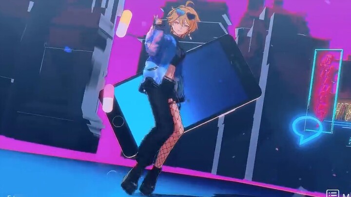 [Genshin Impact MMD/Modifikasi model/4K] Pria cyber tampan dengan celana terbang!