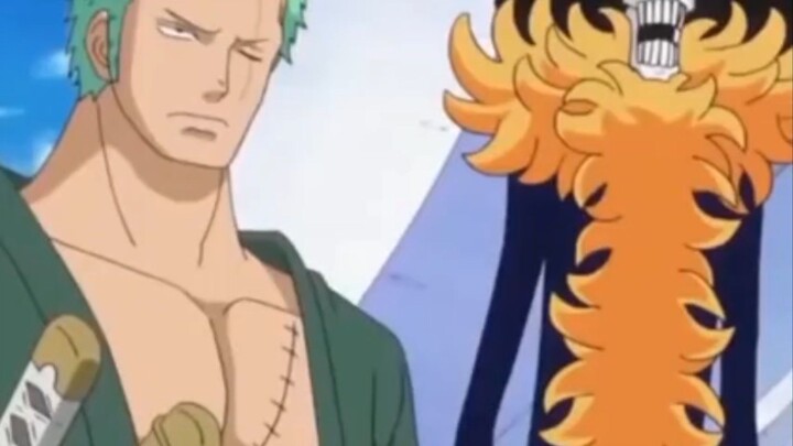 zoro sedang menatap brook