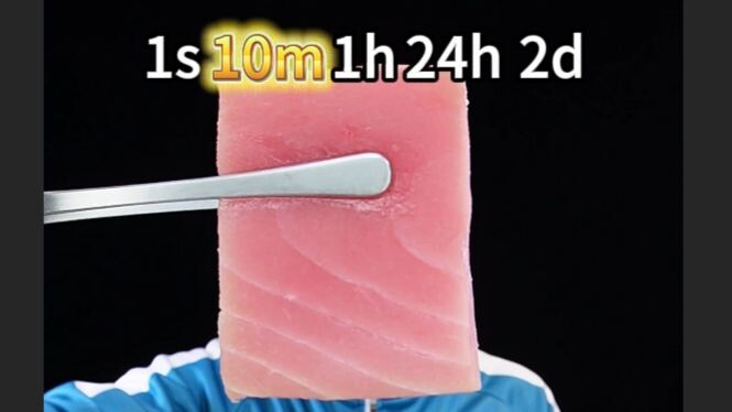 ชาเลนจ์แช่ทูน่าในน้ำ 1 วินาทีถึง 1 ชั่วโมง