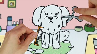 [Stop-motion animation] Halloween carnival night, give cats and dogs a beauty SPA｜Healing short film