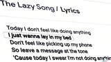 song titles: the lazy song lyrics