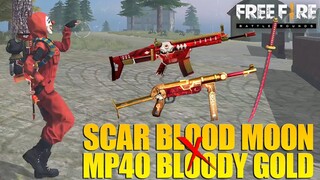 NYOBAIN SCAR BLOOD MOON PAKAI KOSTUM TOP CRIMINAL RED - BISA AUTO BOOYAH ?!? FREE FIRE INDONESIA