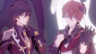 【原神MMD/公钟】小情侣跳女团舞是吧【sting】