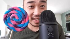 ASMR Huge Pink Lemonade Lollipop 🍭 Mouth Sounds & Licking 🍭