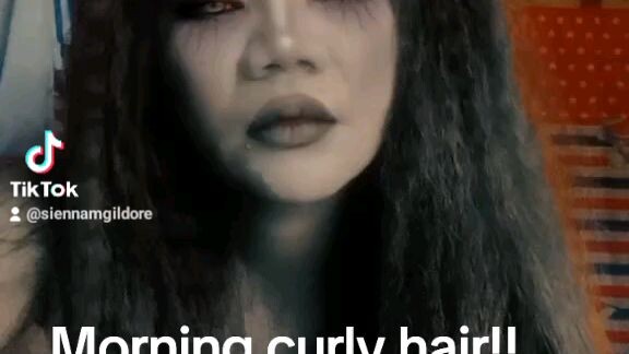 Curly morning hair