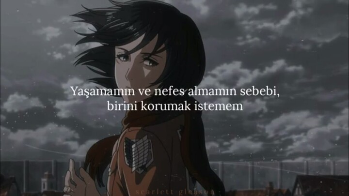 Mikasa Ackerman - No Matter Where You Are [ Türkçe Çeviri ]