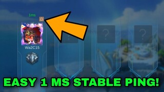 EASY 1MS PING SA MOBILE LEGENDS! TRY MO TO!