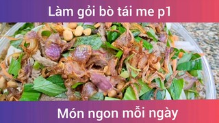 Làm gỏi bò tái me p1