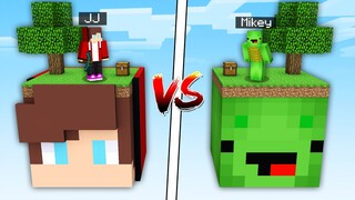 Mikey's Island vs JJ's Island Survival Battle in Minecraft Challenge! (Maizen Mazien Mizen)