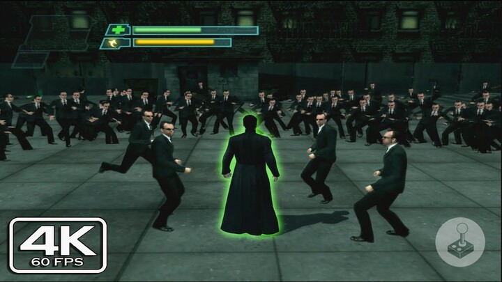 Neo VS Smith Clones Full Fight - The Matrix Path of Neo PS2 (4K)