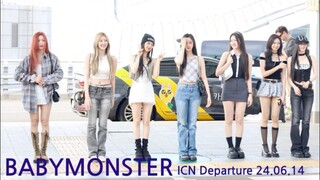 شكلها جنّت! 【بيبي مونستر】 انتهت حملة الترويج للأغنية! 240614، غادرت مبكراً صباحاً من المطار إلى سنغا