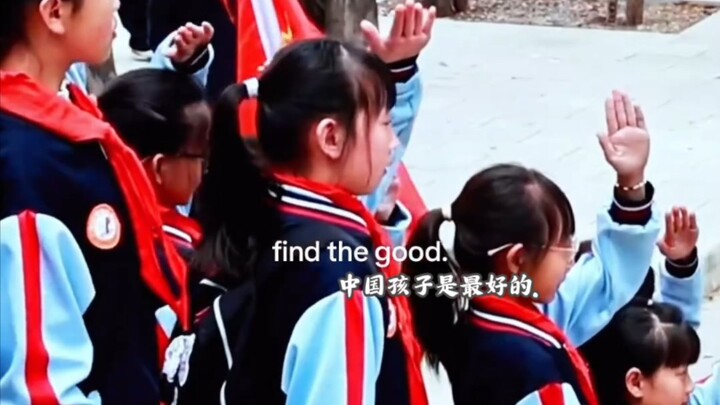 Chinese children are the best—they're polite and respectful toward elders.