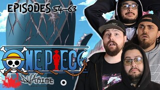 BAND REACTS: ONE PIECE EP 54-63 REACTION | FIRST TIME WATCHING ONE PIECE ANIME | TO THE GRAND LINE!