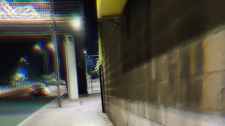 Singing "Death" crazily on the street in the middle of the night