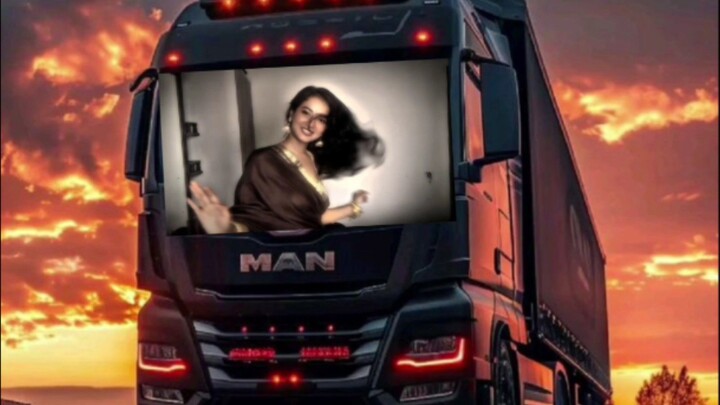 🚛✨ Sunset Vibe & Editing FX | Trendy Truck Screen Frame Status!