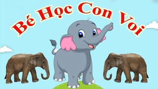 Dạy bé nói sớm | Bé tìm hiểu về con voi | Baby learns about elephant | PingTV