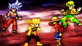 Luffy And Dio Vs Naruto And Goku In MUGEN