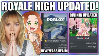ROYALE HIGH IS UPDATING! New Years REALM, Divinia PARK UPDATE & Trading HUB COMING SOON! Royale High