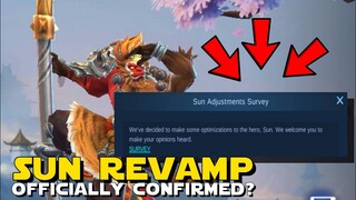 REVAMPED SUN OFFICIALLY CONFIRMED? UPCOMING SUN ADJUSTMENT SURVEY | MOBILE LEGENDS UPCOMING UPDATE!