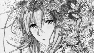 วาดไวโอเล็ตด้วยเส้น