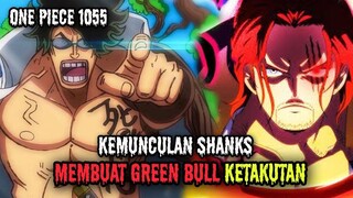 SPOILER OP 1055 !! GREEN BULL KETAKUTAN DAN KABUR DARI WANO | AURA SHANKS TERLALU KUAT (ONE PIECE)