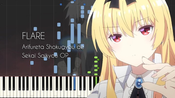 FLARE - Arifureta Shokugyou de Sekai Saikyou OP - Piano Arrangement [Synthesia]