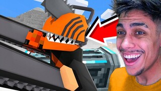 EU VIREI O CHAINSAW MAN no ARANHAVERSO no MINECRAFT SPIDER-MAN !? ‹ Ine ›