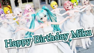 【MMD】✨🎉Birthday Song for Miku🎂【94 models】Vocaloids (100K Subs SP😘)4K