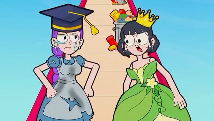 You can only wear the pretty dress if you successfully clear the level!