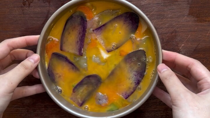 Berbagai puding telur kecil wortel