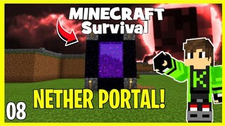 Nether Portal!|Minecraft Survival Episode 8(Tagalog)