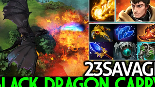 23SAVAGE Dragon Knight Insane Black Dragon Carry กับ Tanky Style Dota 2