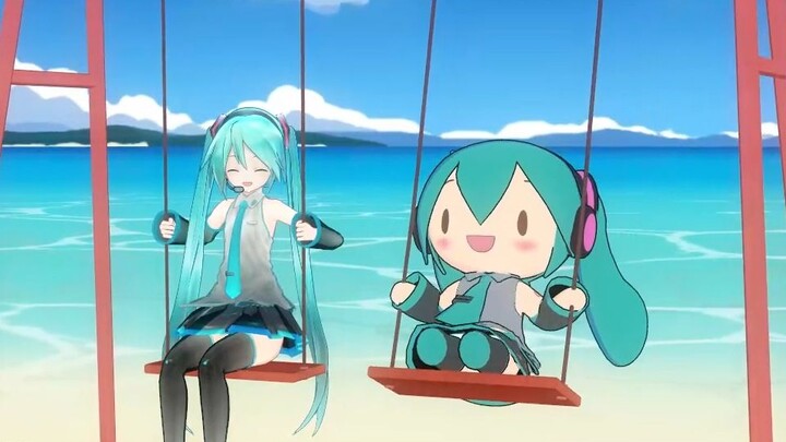 Miku on the swing