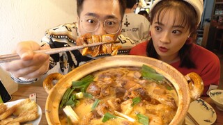 大雪天吃锅热腾腾羊肉煲，再下几包煲汤泡面，香！！