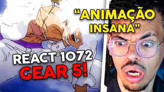 O GEAR 5 QUEBROU O LIMITE DOS ANIMES! FICOU ABSURDO! React One Piece 1072