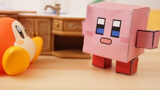 【Stop Motion Animation】Anda dapat berubah menjadi kubus Kirby dengan memakan dadu!