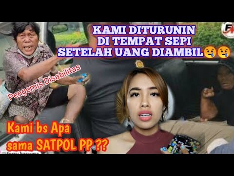 PENGEMIS DISABILITAS DIAMBIL UANGNYA OLEH SATPOL PP, MODUS RAZIA DITINGGAL DI JALAN SEPI😥😥