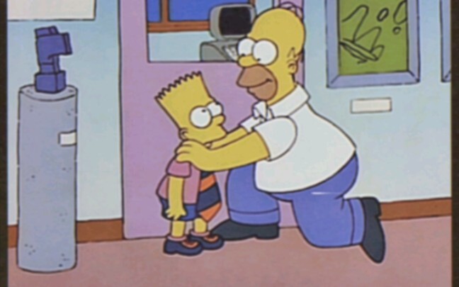 The Simpsons - "About how a not-so-bright dad teaches his genius son how to tie a tie"