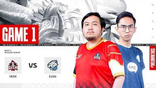 GEEK FAM vs EVOS GLORY | Regular Season Week 6 Day 2 | Game 1 | #MPLIDS13