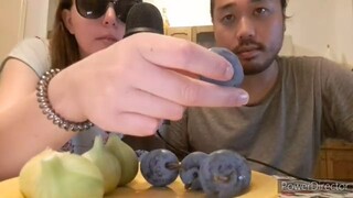ASMR Eating Sounds - Honey Figs &  Blue Plums