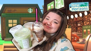 how i built this STARBUCKS in animal crossing (happy home paradise)