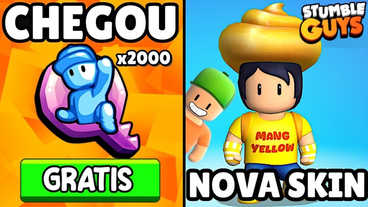 Chegou Presente Grátis e Skin de Youtuber no Stumble Guys