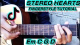 Stereo Hearts | Gym Class Heroes | ( Fingerstyle Tutorial) | Step by step | Easy chords