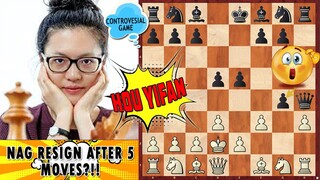 Hindi ito FAKE NEWS! ||  Hou Yifan nagresign after 5 moves||
