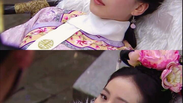 She lay in a rocking chair draped with a fur blanket, the hair ornament atop her coiled-up hairstyle