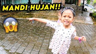 ADA PETIR‼️ PERTAMA KALI ALUNA DAN AMANDA MANDI HUJAN‼️😱 SERU BANGET‼️🤣